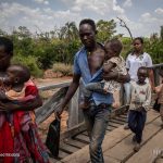 Une famille des déplacés Centrafricains faisant son entrée en RDC CP:DR